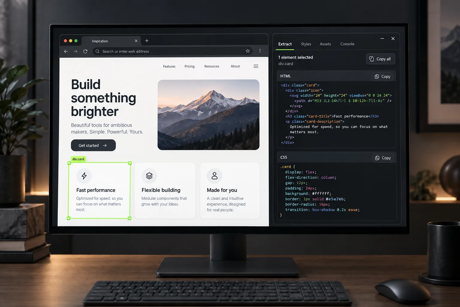 Web Code Extractor - HTML & CSS project preview